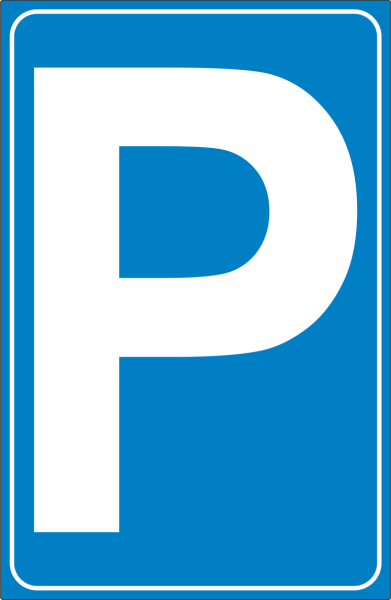 Parkplatzschild P Blau
